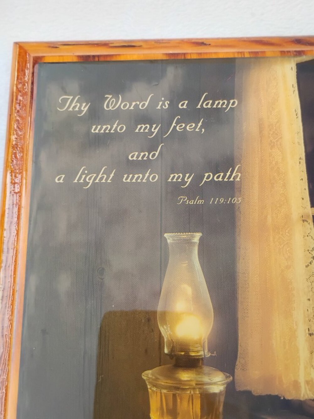 Lot of 2 Vintage Trivet Pot Holder & Wood Wall Signage Plaque Encouraging Decor - Picture 9 of 16
